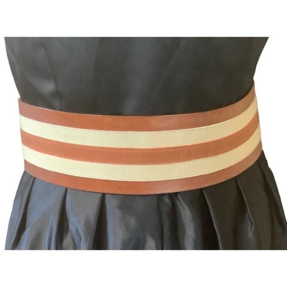 Vtg Wide Waist Leather‎ Cincher Belt Women 28\